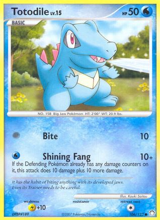 Totodile 106  Mysterious Treasures - Common