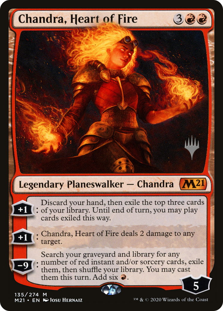 Chandra, Heart of Fire (PPM21-135) - Core Set 2021 Promos Foil