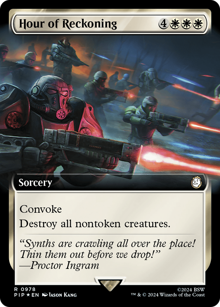 Hour of Reckoning (Extended Art) (Surge Foil) (PIP-978) - Fallout: (Extended Art) Foil