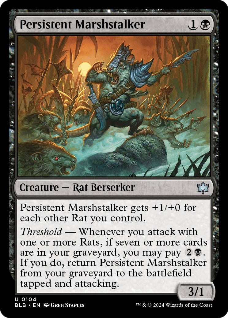 Persistent Marshstalker (BLB-104) - Bloomburrow