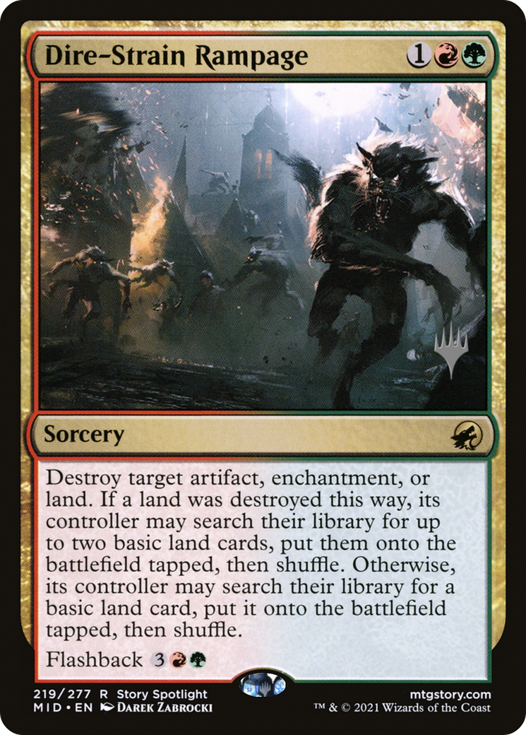 Dire-Strain Rampage (PPMID-219) - Innistrad: Midnight Hunt Promos