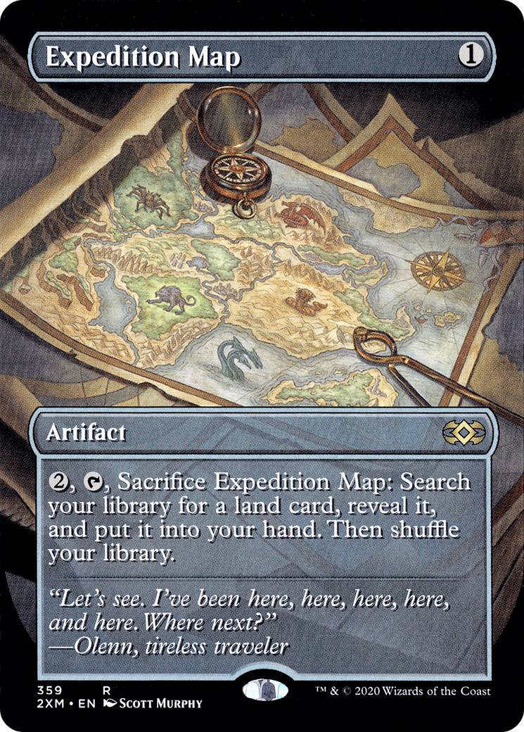 Expedition Map (Borderless) (2XM-359) - Double Masters Foil