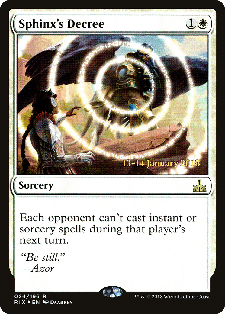 Sphinx's Decree (PRE-024) - Rivals of Ixalan Promos Foil