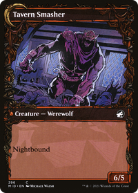 Tavern Ruffian (Showcase) (MID-296) - Innistrad: Midnight Hunt: (Showcase, Double Faced Transform) Foil