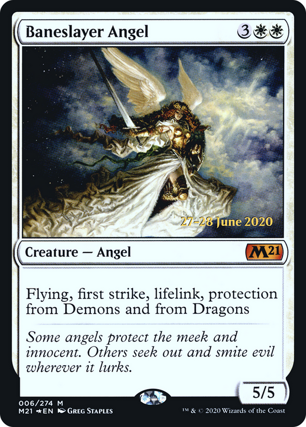 Baneslayer Angel (PRE-006) - Core Set 2021 Promos Foil