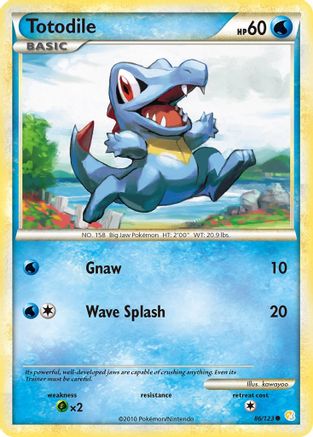 Totodile 086  HeartGold SoulSilver - Common