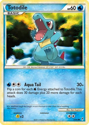 Totodile 074  - Reverse Holofoil Call of Legends - Common