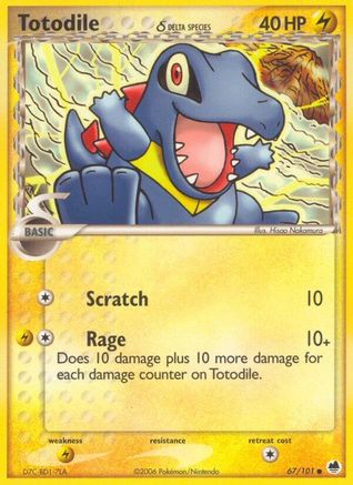Totodile (Delta Species) 067  Dragon Frontiers - Common