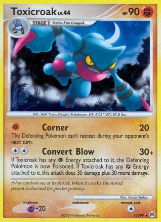 Toxicroak 011/99  - Holofoil Arceus - Holo Rare
