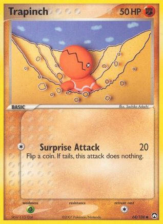 Trapinch 068/108  - Reverse Holofoil Power Keepers - Common