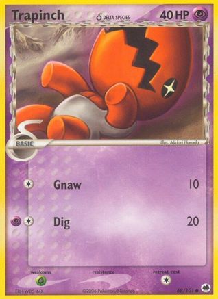 Trapinch (Delta Species) 068/101  - Reverse Holofoil Dragon Frontiers - Common