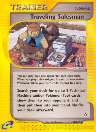 Traveling Salesman  - Reverse Holofoil Aquapolis - Uncommon