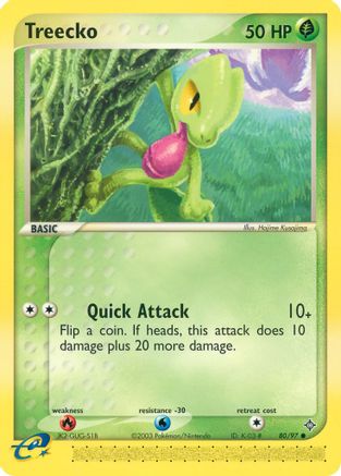 Treecko 080/97  - Reverse Holofoil Dragon - Common