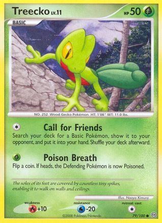 Treecko 079  - Reverse Holofoil Stormfront - Common