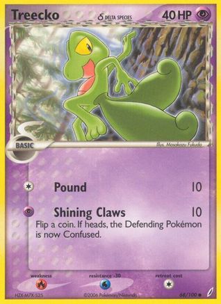 Treecko (Delta Species) 068  - Reverse Holofoil Crystal Guardians - Common