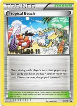 Tropical Beach - BW28 (Worlds 11)  Black and White Promos - Promo