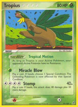Tropius  - Reverse Holofoil Deoxys - Rare