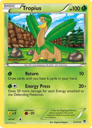 Tropius/101  - Reverse Holofoil Plasma Blast - Uncommon