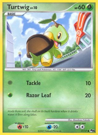 Turtwig 017  - Holofoil POP Series 6 - Common