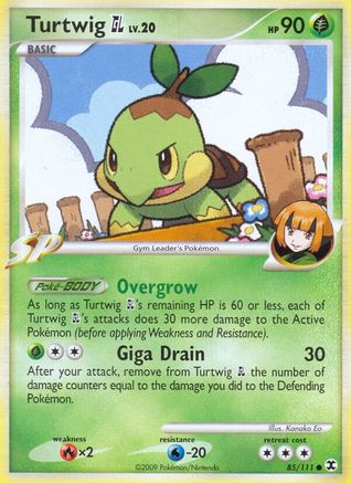 Turtwig GL 085  - Reverse Holofoil Rising Rivals - Common