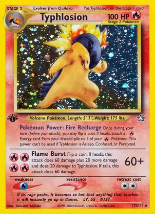 Typhlosion (17) (17) 017/111  - 1st Edition Holofoil Neo Genesis - Holo Rare