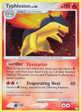 Typhlosion/123  - Reverse Holofoil Mysterious Treasures - Holo Rare