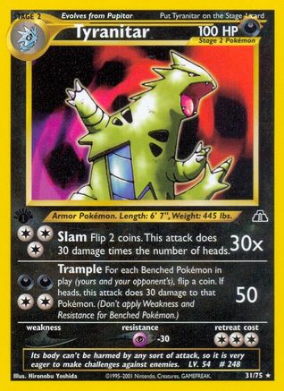 Tyranitar (31) (31) 031  - 1st Edition Neo Discovery - Rare