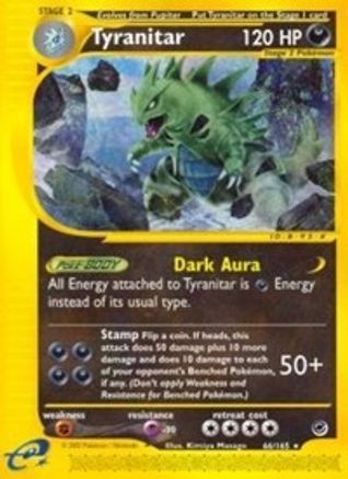 Tyranitar (66)  - Reverse Holofoil Expedition - Rare