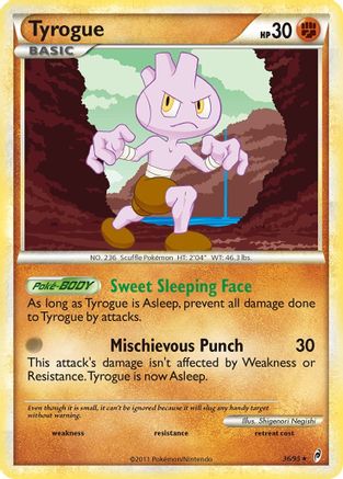 Tyrogue  - Reverse Holofoil Call of Legends - Rare