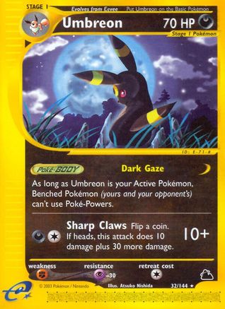 Umbreon (32)  - Reverse Holofoil Skyridge - Rare