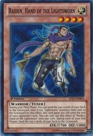 Raiden, Hand of the Lightsworn (SDLI-EN003) - Structure Deck: Realm of Light 1st Edition