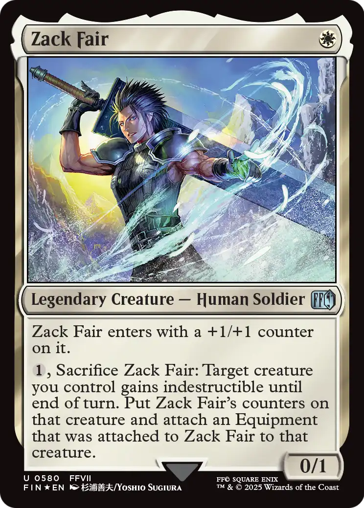Zack Fair (Surge Foil) (FIN-580) - FINAL FANTASY Foil