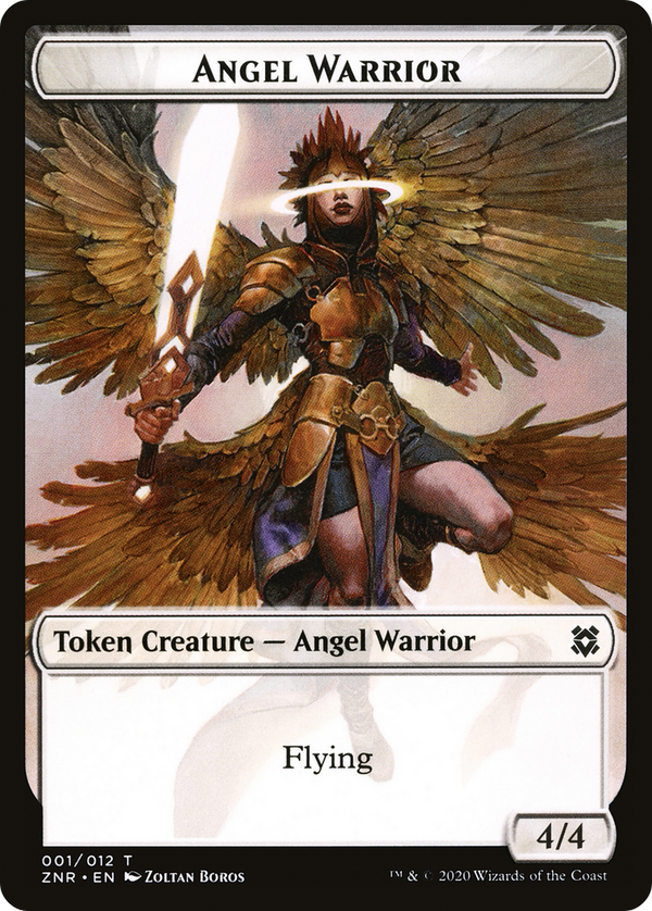 Angel Warrior (TZNR-001) - Zendikar Rising Tokens Foil
