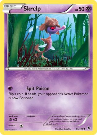 Skrelp 044  - Reverse Holofoil XY  Flashfire - Common