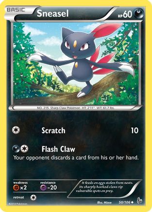 Sneasel (50) (50) 050  - Reverse Holofoil XY  Flashfire - Uncommon