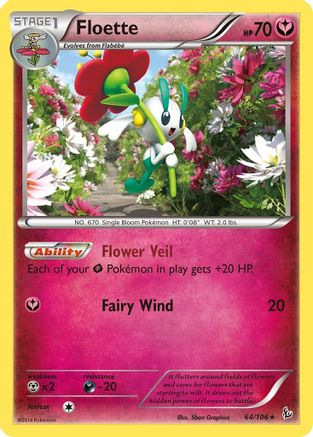 Floette (64) (64) 064  - Reverse Holofoil XY  Flashfire - Rare