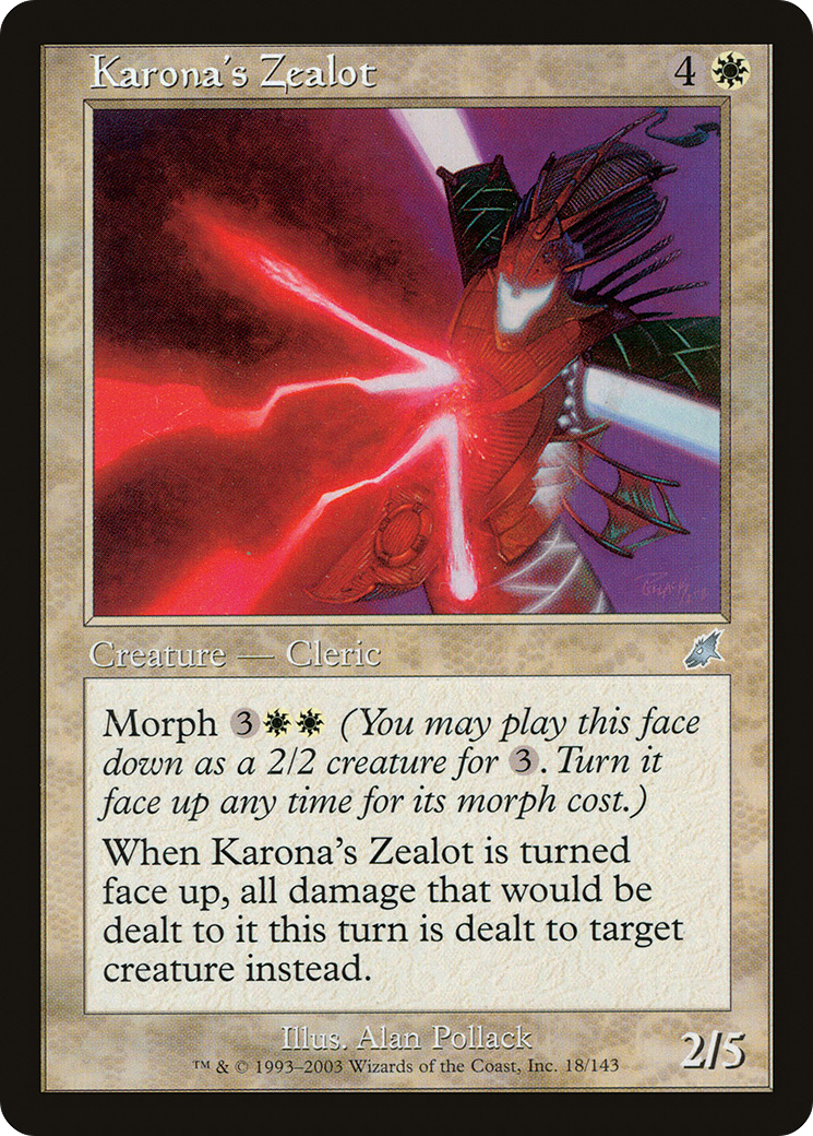 Karona's Zealot (SCG-018) - Scourge Foil