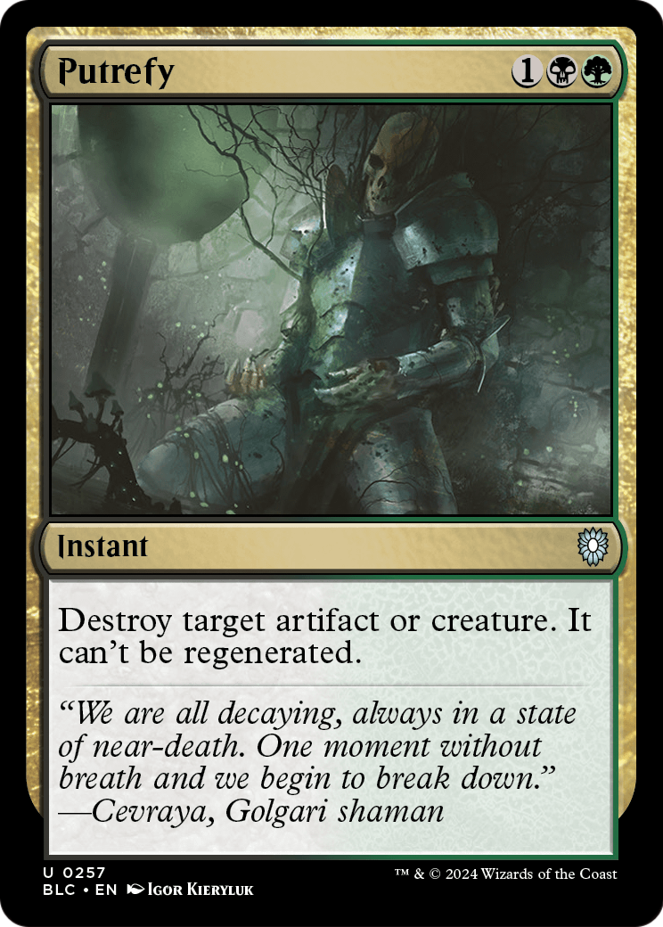 Putrefy (BLC-257) - Bloomburrow Commander
