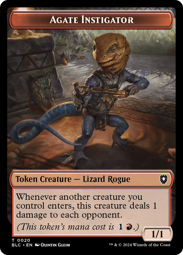 Agate Instigator (TBLC-020) - Bloomburrow Commander Tokens Foil