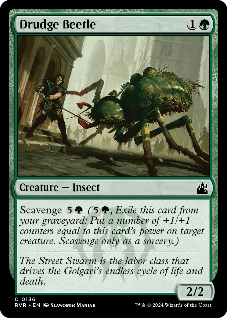 Drudge Beetle (RVR-136) - Ravnica Remastered Foil