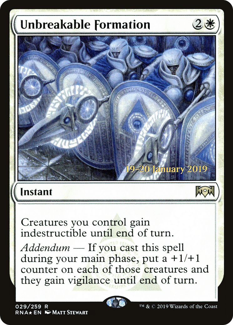Unbreakable Formation (PRE-029) - Ravnica Allegiance Promos Foil