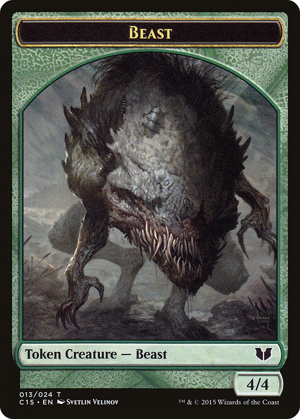 Beast // Snake (017) Double-Sided Token (C15-13 // 17) - Commander 2015 Tokens