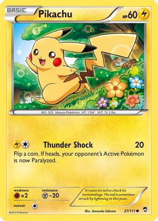 Pikachu 027  XY  Furious Fists - Common