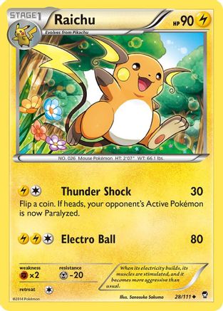 Raichu 028  XY  Furious Fists - Uncommon