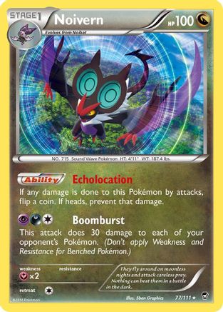 Noivern 077  - Reverse Holofoil XY  Furious Fists - Holo Rare