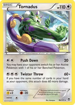 Tornadus 086  XY  Furious Fists - Rare
