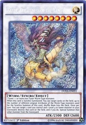 Baxia, Brightness of the Yang Zing (DUEA-EN051) - Duelist Alliance 1st Edition