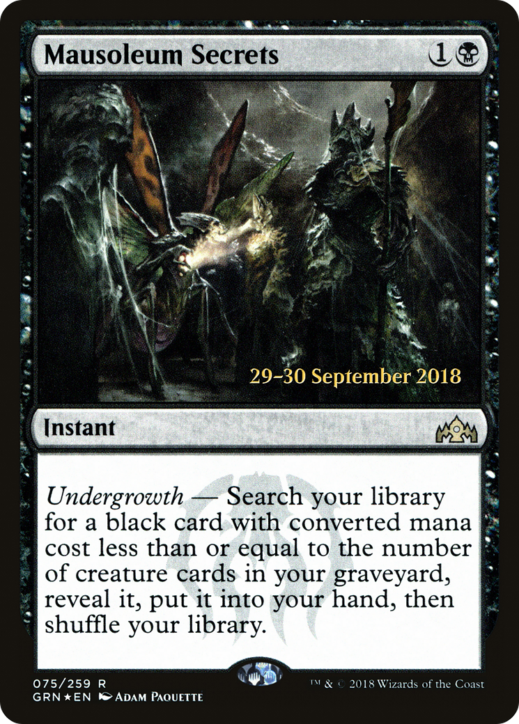 Mausoleum Secrets (PRE-075) - Guilds of Ravnica Promos Foil