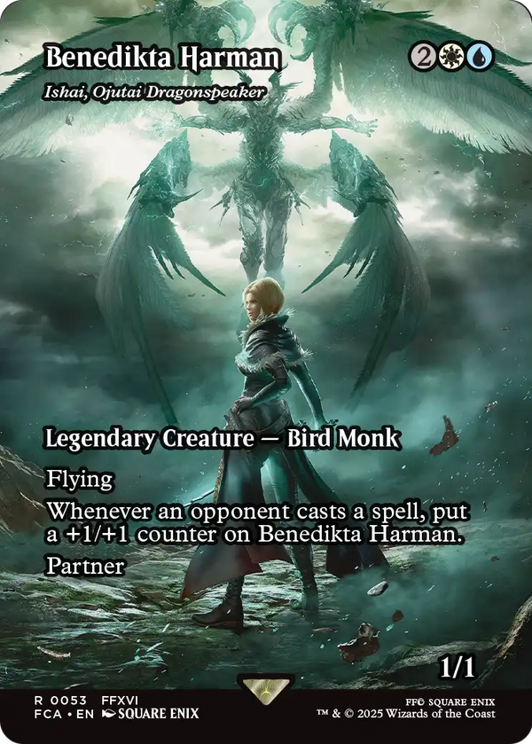 Benedikta Harman - Ishai, Ojutai Dragonspeaker (Showcase) (FCA-053) - FINAL FANTASY: Through the Ages / Benedikta Harman (Borderless) Foil