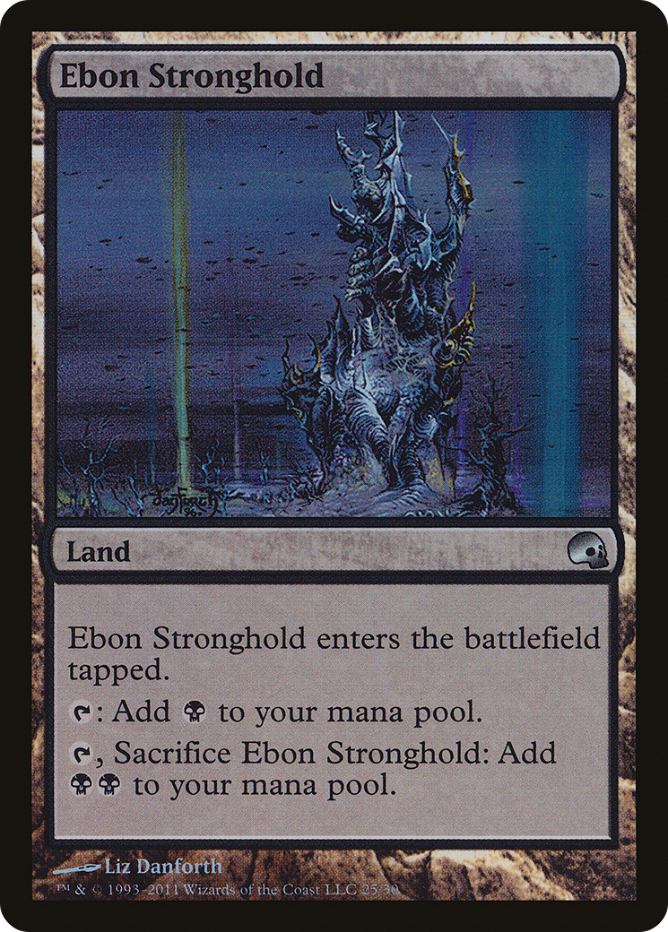 Ebon Stronghold (GRV-025) - Premium Deck Series: Graveborn Foil